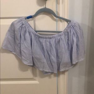 seek the label off the shoulder top